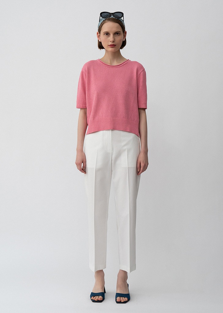 [리퍼브]21HS Cotton Short-sleeves Knit Pink